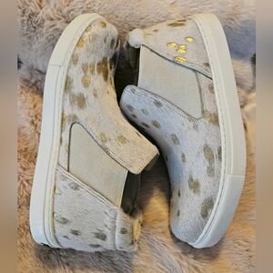 MATISSE Coconut ANKLE Shoes gold and crean size 8.5